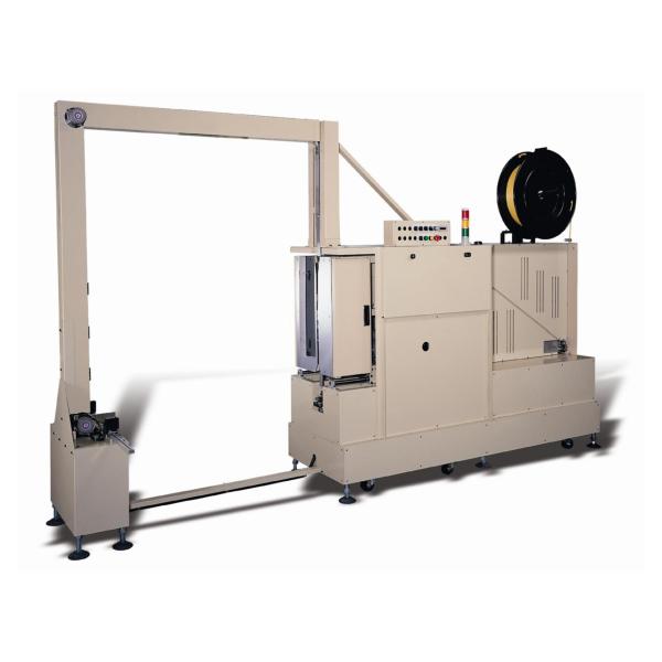 HMI Touch Panel Vertical Strapping Machine , High Efficiency Automatic Strapping