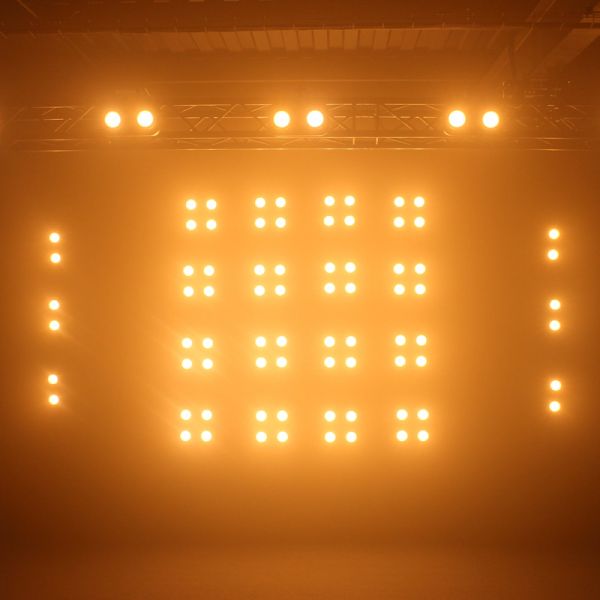 Ip65 4x90w Amber+Warm White RGB Led Cob Audience Blinder Light Outdoor Waterproof 4 Eyes