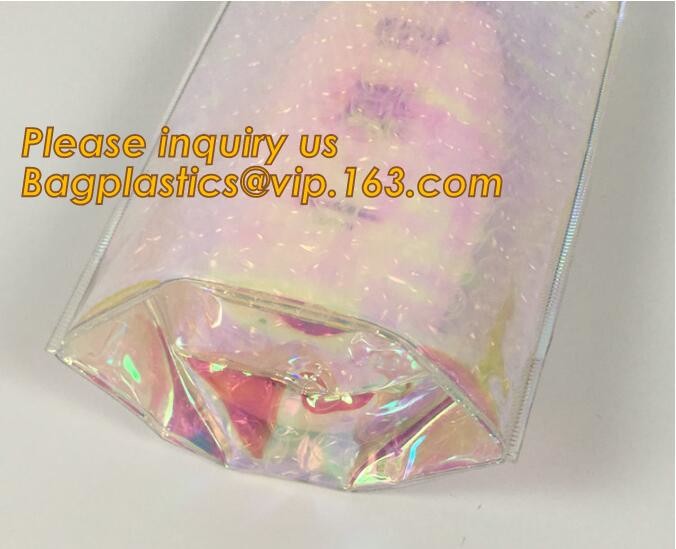Cosmetic Slider Zip lockk Bubble Bags Bubble Slide Pouch,Zip lockk esd bubble bag bubble packaging wrap cosmetic pouch slide