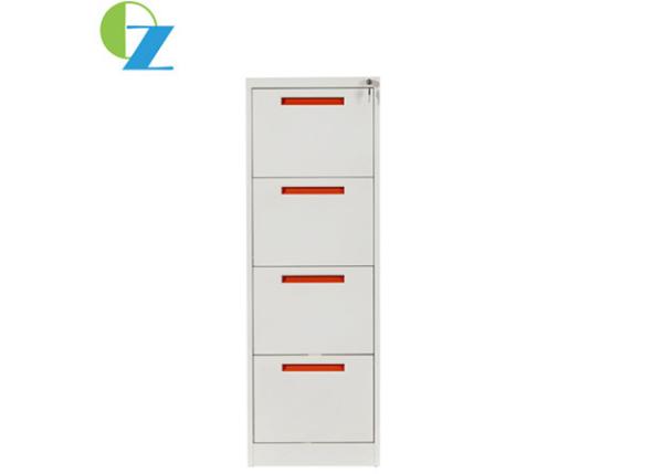 Quality OEM Vertical Steel Filing Cabinets , 4 Drawer Lockable File Storage Cabinet for sale