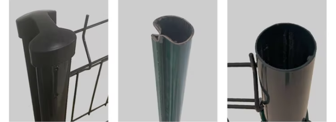 Residential Green Powder Coated Triangle Designs Security 3D Fence Panel