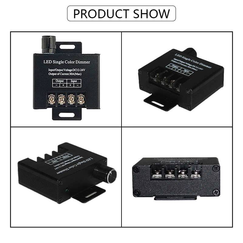 Iron Case Single Color LED Dimmer 30A High Power Dimmable Constant Voltage
