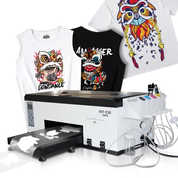 High Quality New A3 33cm TX800 XP600 DTF Printer with White Ink Circulation System for 30cm XP600 T-shirt Heat Transfer Machine