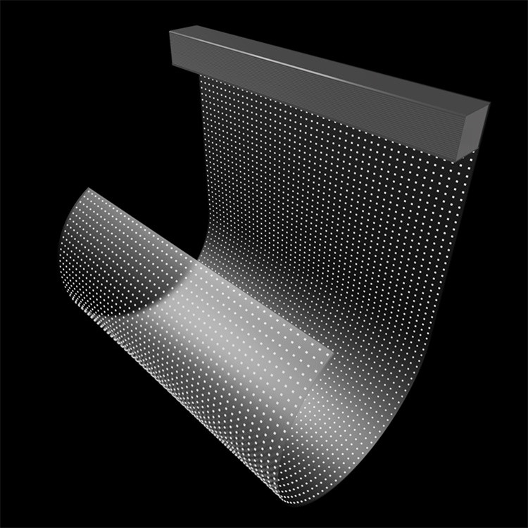 P10 advertisement display indoor flexibility on glass transparentSMD2121 5V LED crystal film screen