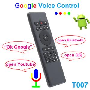 2.4Ghz Air Mouse Wireless Keyboard , Fly Mouse Remote Google Assistant Voice Control