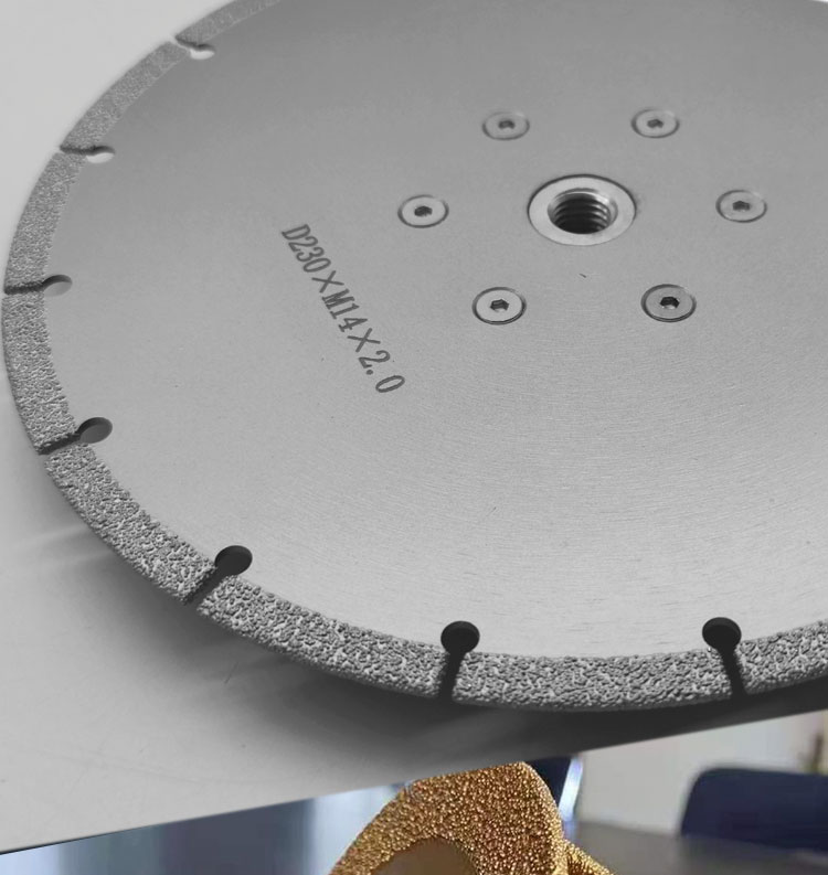 144 Teeths D180MM Vacuum Brazed Diamond Blade Edger in Circular Saw