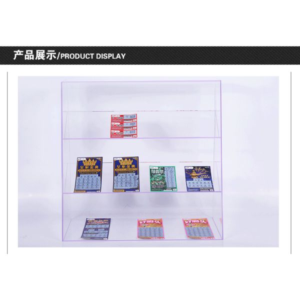 Acrylic Slant-Front Locking Display Case With 3 Angled Shelves