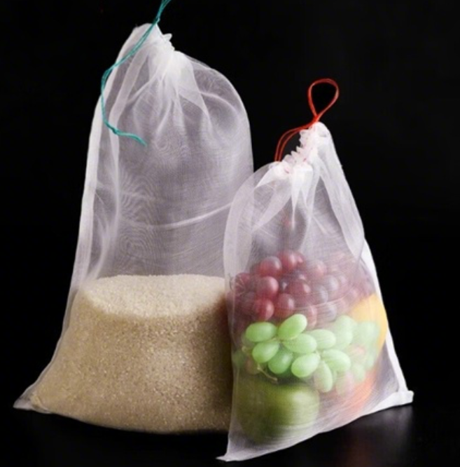 Recyclable Plastic Mesh Fruit Protection Bags Breathable For Fresh Fruits Vegetables