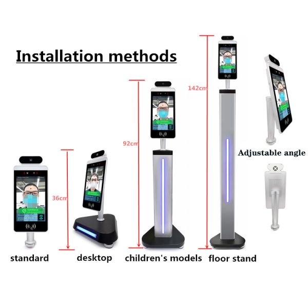 Linux Face Recognition Turnstile Card Reader Turnstile With Body Temperature Detection