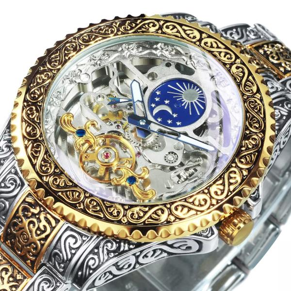 Quality Alloy Automatic Watch For Men Mechanical Skeleton 30m Waterproof for sale