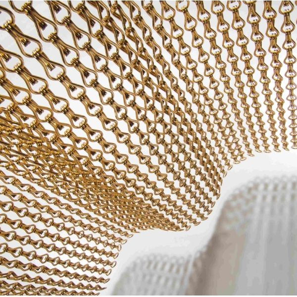Anodized Decorative Chain Curtains , Aluminium Door Fly Screen Chain