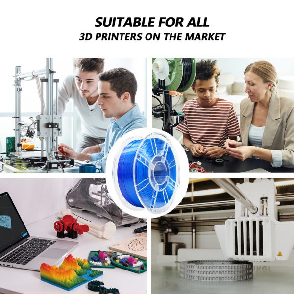 Silk PLA +Filament 1.75mm Purple Blue Dual Color 3D Printer Filament 2 in 1 Coextrusion 1KG Spool
