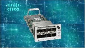 China Silver Color Router Switch Module With Eight 10G SFP+ Module Slots C9300-NM-8X wholesale