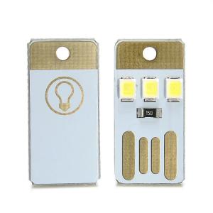 USB Portable Night Light Module 0.2 Pixel Pitch Mini Keychain 3 LED For Camping