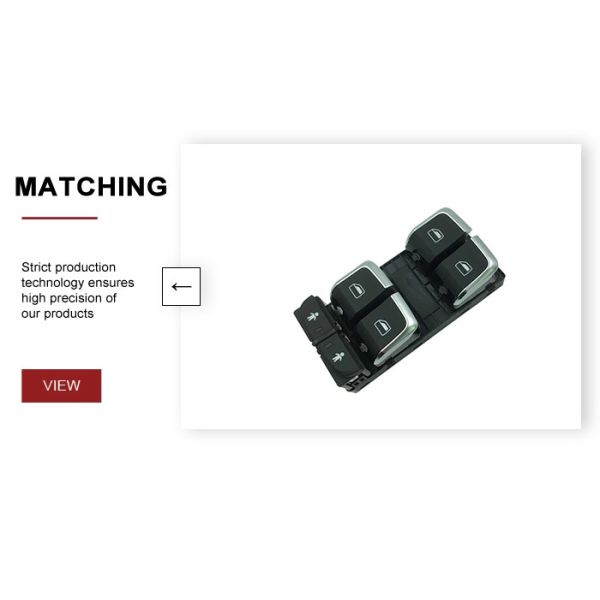 Chrome Driver Side Window Switch Quattro Glass Lift Master Electric Switch Button