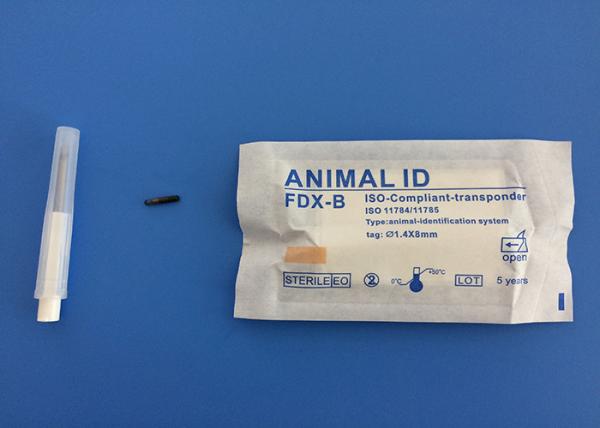 Quality IP67 Animal ISO Transponder Microchip 15 Digits For Glass Tag , Blue Color for sale