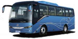 China Blue Diesel 31 Seater 40 Seater Coach Traffic Bus Rear Rear Drive 6×2 wholesale
