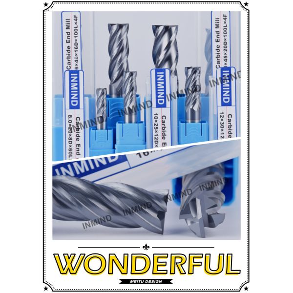 20 mm / 18 mm AlTiN Coating Long Square End Mill With 4 Flute 150 mm Length