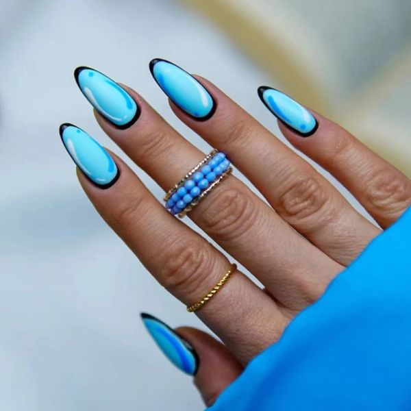 2023 Style OEM Luxury Long 2D Press On Nails Tips for Custom False Nails Light Weight