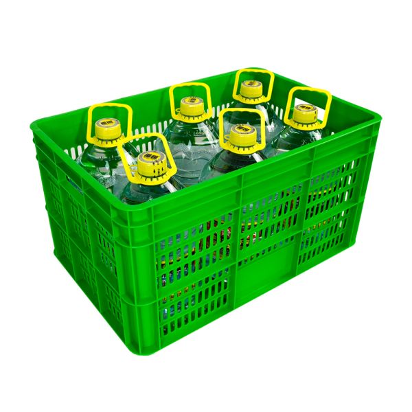 Customized Logo Plastic Fruit Shopping Basket Collapsible Crate for Tomato Storage