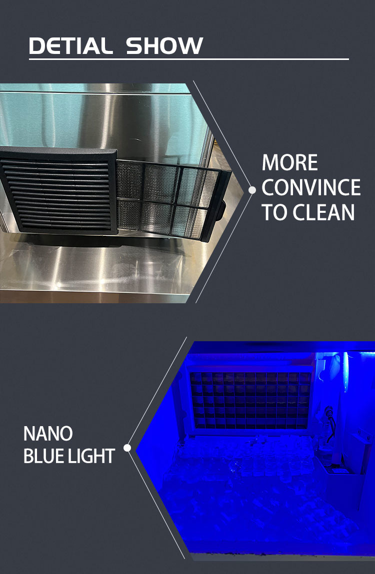 100kg/24h Air Cooled Cube Ice Making Machine With Digital Control Bar Counter Ice Maker