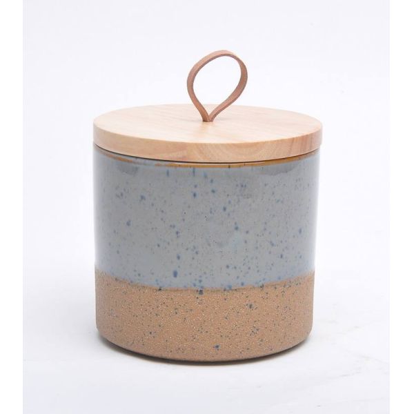 Cylinder Shape Candle Containers Ceramic Straight Side Fancy Type Colorful