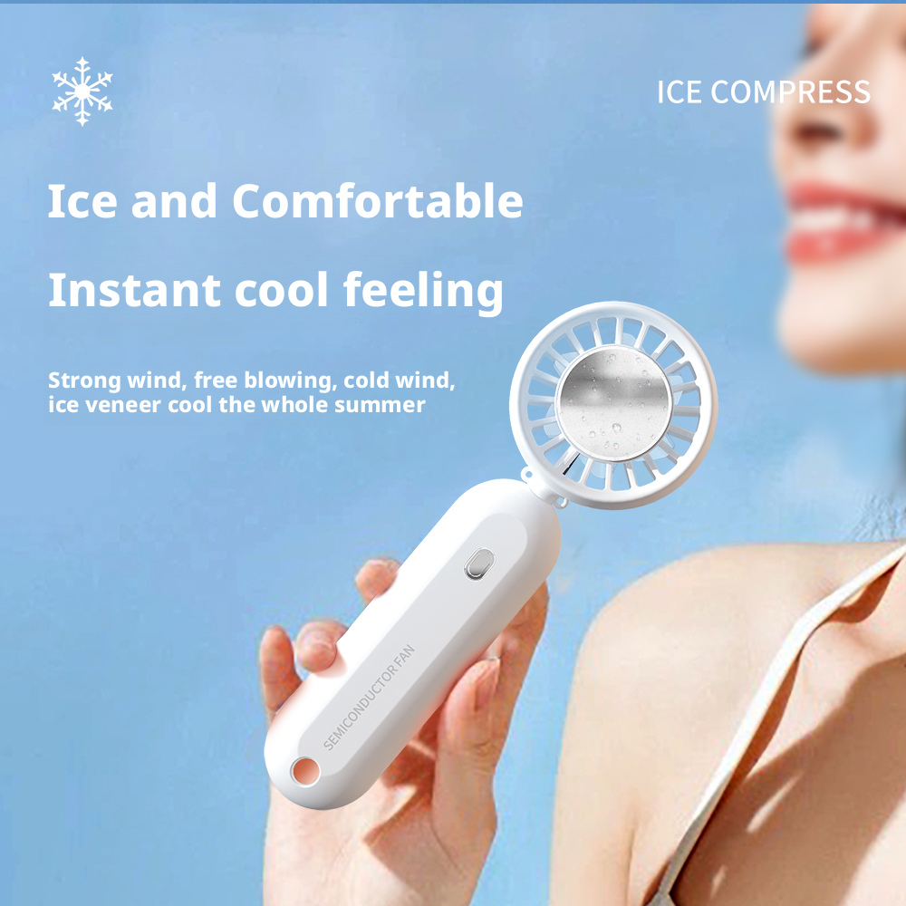 2000mAh Battery Mini Portable Fan with Three Speed Settings and Foldable Design for Long-lasting Cooling