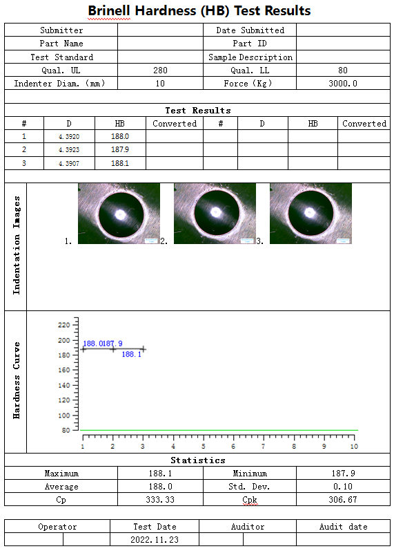 Brinell Measurement Software with HD USB Camera Indentation Range from 0.8mm to 6mm