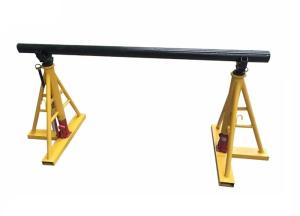 China Manual Drive Cable Drum Jack 3T - 20T Supporting Cable Reel Stringing wholesale