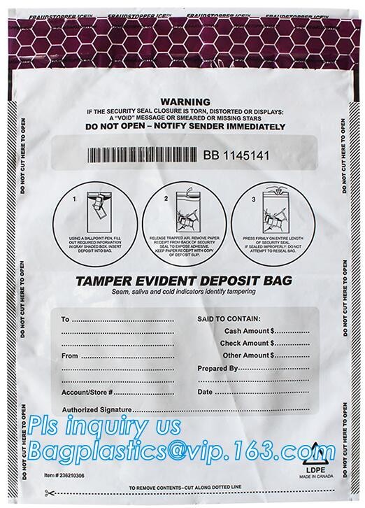 Plastic Money/Evidence Security Envelopes Cash Deposit Seal Bags, Bank Industrial Use cash security deposit bags, bageas