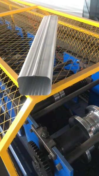 Quality Square Rain Tube Roll Forming Machine For House Roof , 15 Kw Gutter Maker for sale