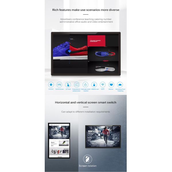 43 Inch Infrared Interactive Touch Screen Display Monitor for Advertising and Query