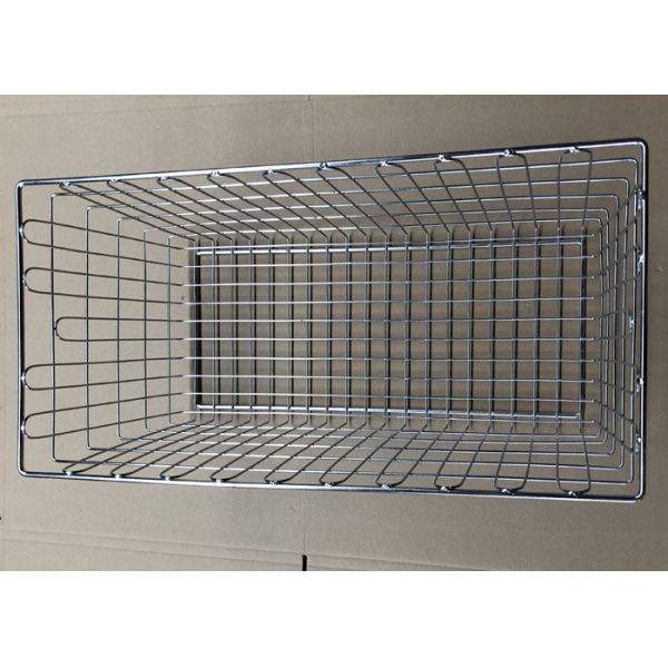 FDA Decorative Iron Organizer Wire Mesh Baskets / Metal Storage Basket