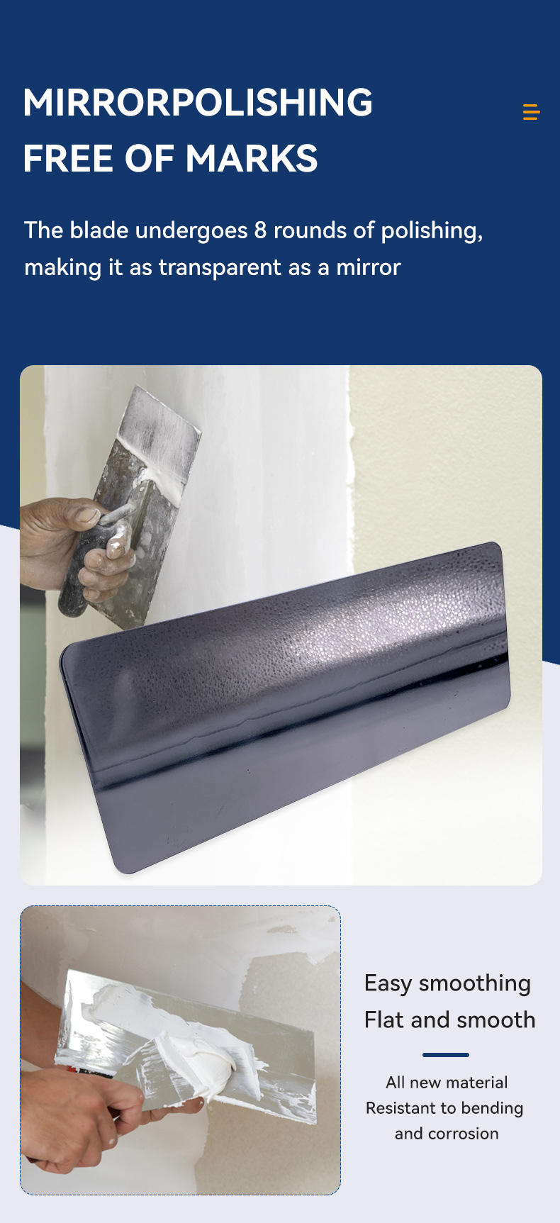 Acceptable OEM Producing High Capacity Bricklaying Trowel with Stainless Steel Blade