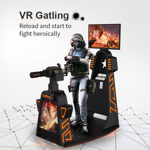 Virtual Reality Gatling Gun Game 9d Vr Shooting Simulator Zombie Arcade Machine