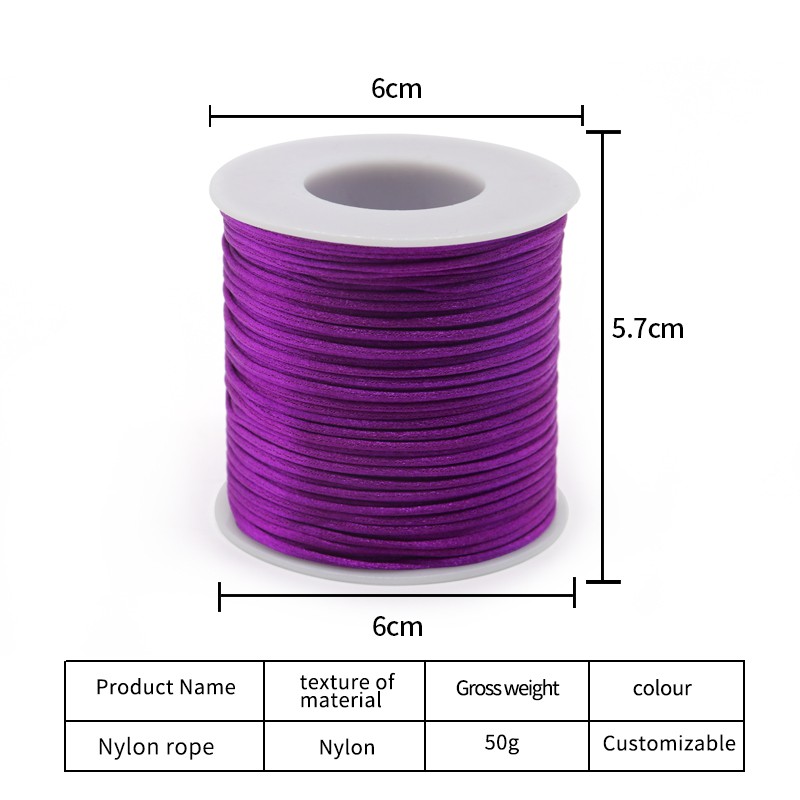 80m Nylon Cord 0.4mm Rope Bracelet String DIY Macrame Line for Nylon Thread Bracelets