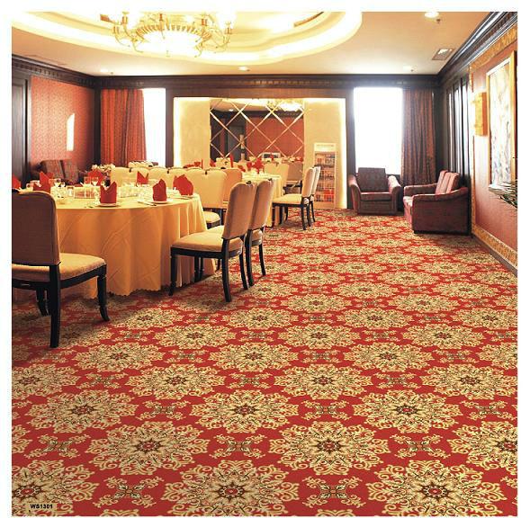 Quality Red Polypropylene Wilton Patterned Carpets For Hotel Banquet Hall for sale