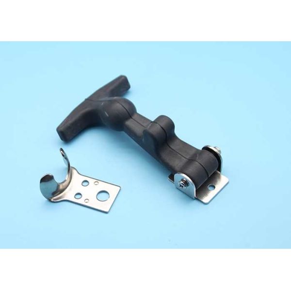 ISO9001 Black Rubber Draw Latches Rustproof For Vehicle Hood ODM