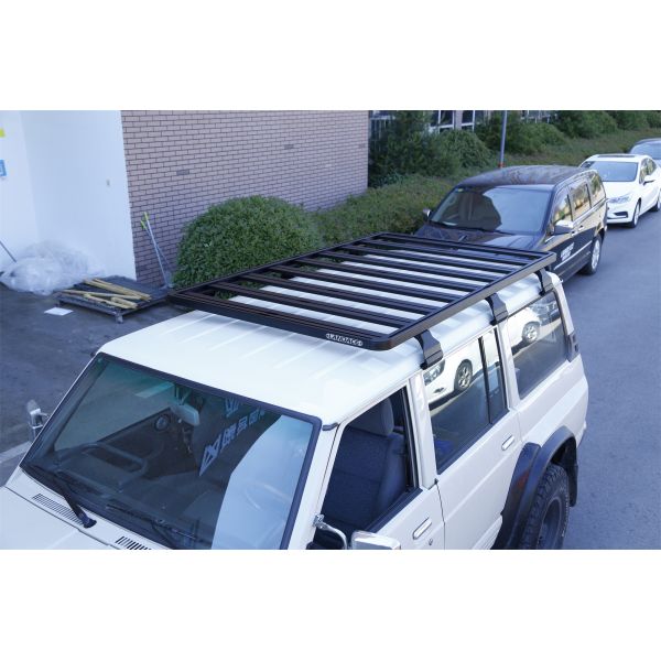 Off-road Roof Rack for NISSAN Y60 Black Powder Coating Luggage Racks Crossbar System