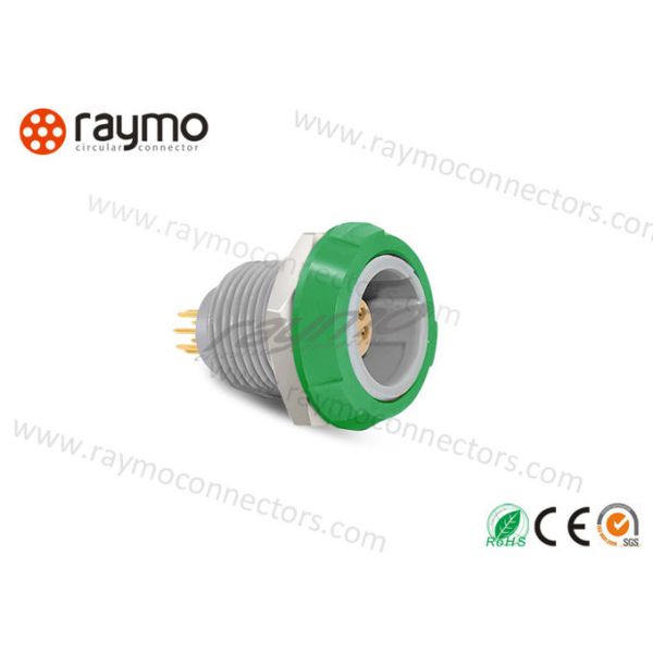 Nut Fixing Circular Push Pull Connector Compact Size Lightweight PC Housing