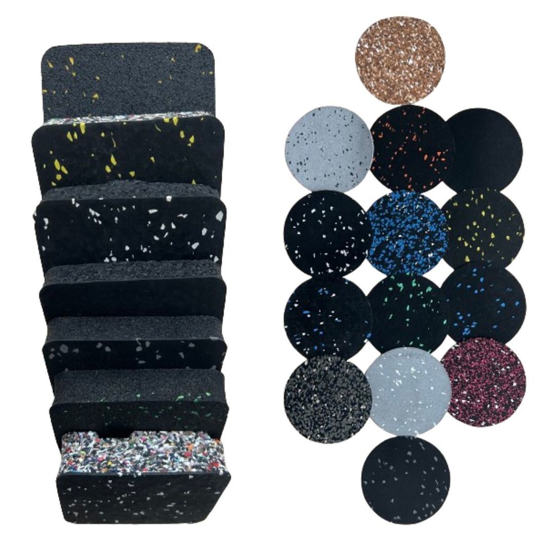 High-Quality Commercial Grade Natural Rubber Floor Tiles for Gym Flooring and Finishes
