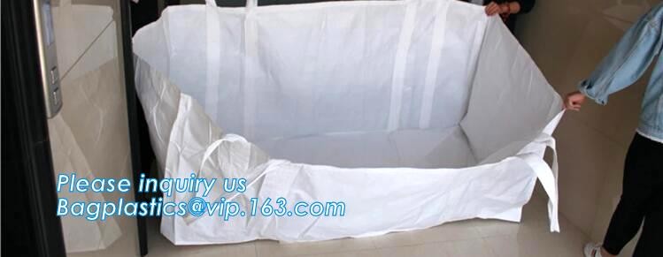 polypropylene woven plastic jumbo bag pp big bag for sand, building material, 500kg-1000kg PP Woven Jumbo Bag Big Bag wi