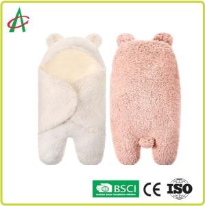 China BSCI Infant Sleeping Bag , 24x11'' Plush Swaddle Blanket wholesale