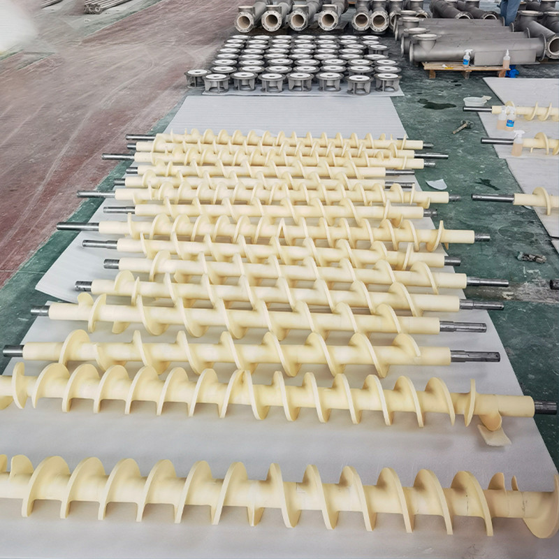 Bulk Material Handling Alumina Ceramic Screw Conveyor Easy Loading And Unloading