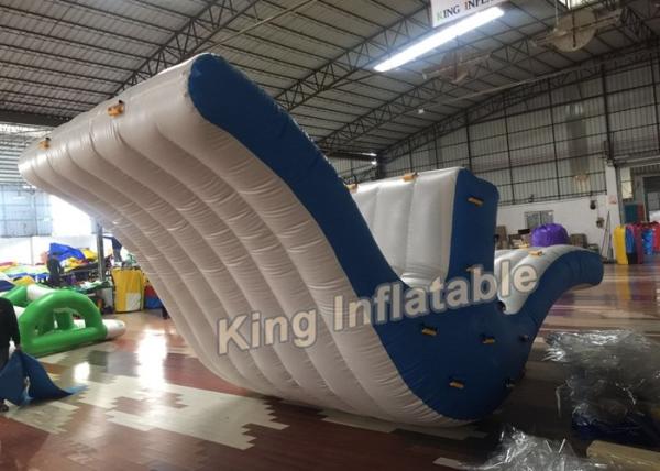 Quality Exciting 0.9mm PVC Blue / White Fly Bird Seesaw Inflatable Water Toy For Water Park for sale
