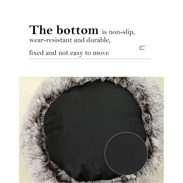 Semi Closed Fluffy Pet Beds Comfortable Soft Fluffy Cat Bed Easy To Clean