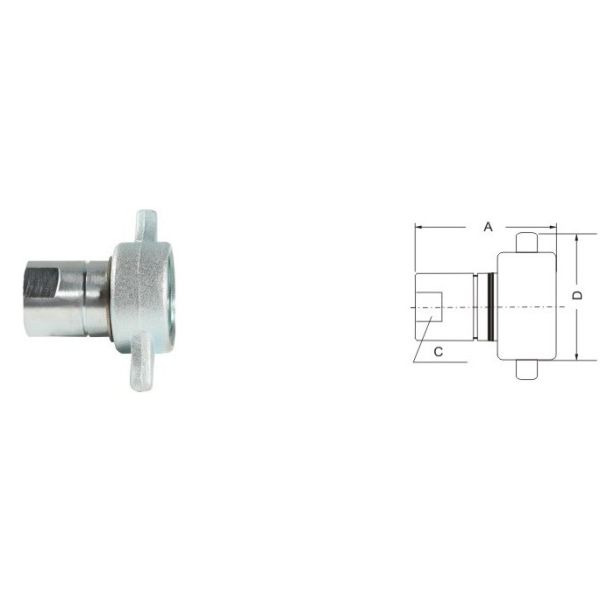 Steel Hydraulic Under Pressure Screw Coupling Compatible With FASTER CVE Series
