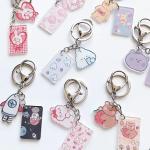 2inch Fashion Custom Key Chain Hard Enamel Blank Metal Cartoon Keychain