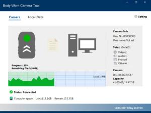 Win10 Standalone Body Worn Camera Software For Data Upload To PC