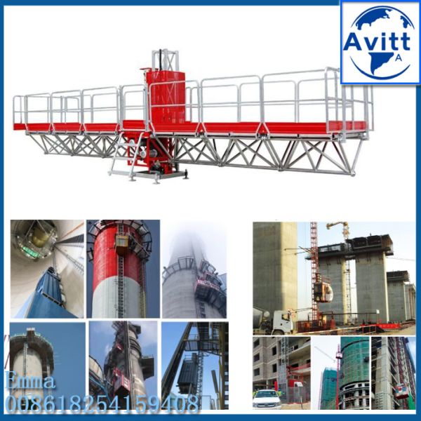 Safety Euro Design Single Rack Mast Climbing Platform 10m